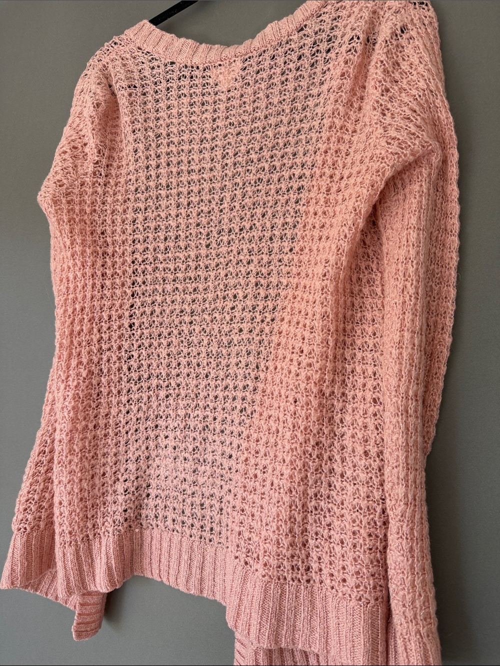 Mossimo Sweater size M Women’s Pink Open-Front Knit Cardigan Sweater - Picture 4 of 4